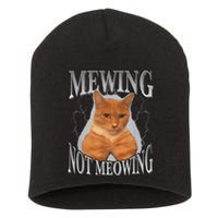 Cat Funny Meme Mewing Not Meowing Short Acrylic Beanie