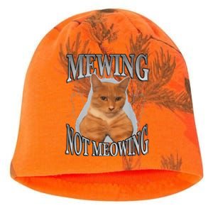 Cat Funny Meme Mewing Not Meowing Kati - Camo Knit Beanie