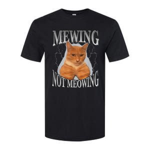 Cat Funny Meme Mewing Not Meowing Softstyle CVC T-Shirt