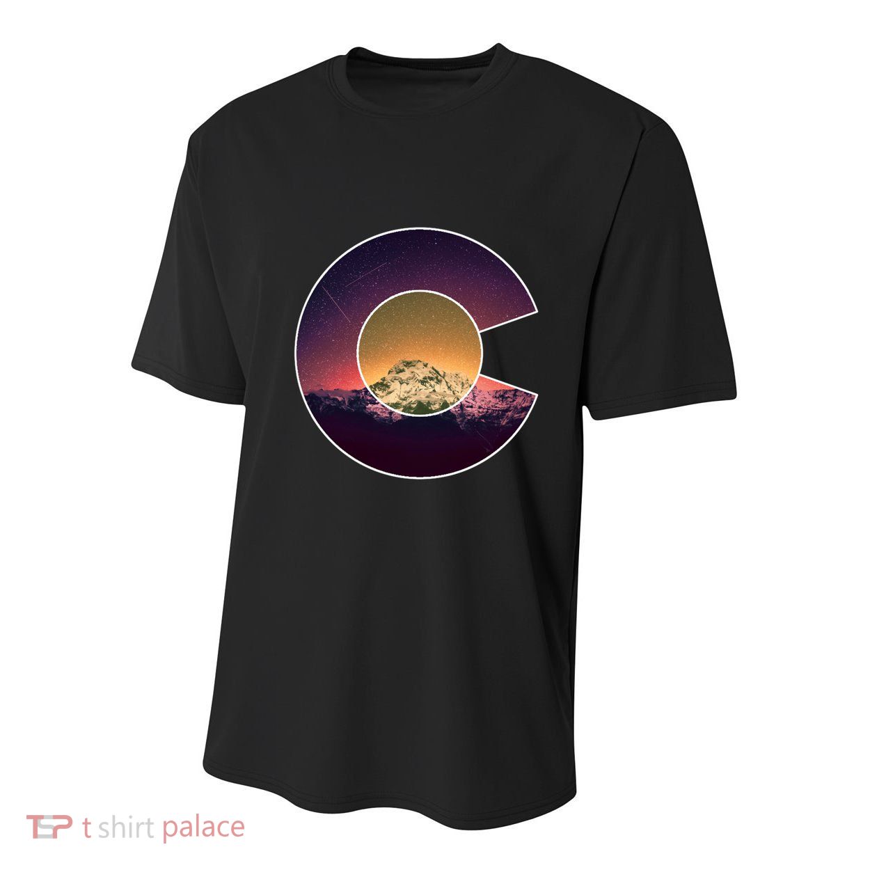 Colorado Flag Mountain Sky And Stars Graphic Design Gift Youth Performance Sprint T-Shirt