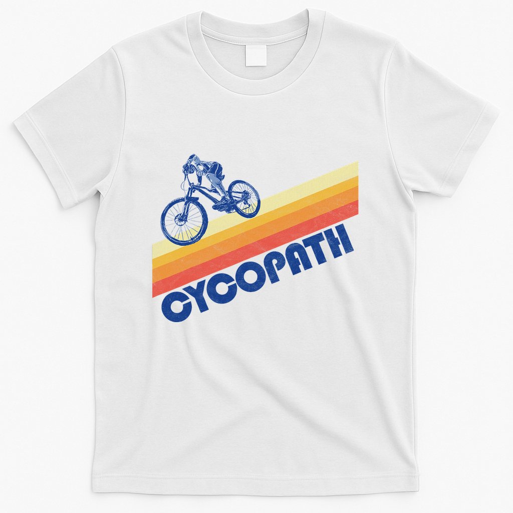 Cycopath! Funny Mountain Biking Vintage Retro 80s T-Shirt