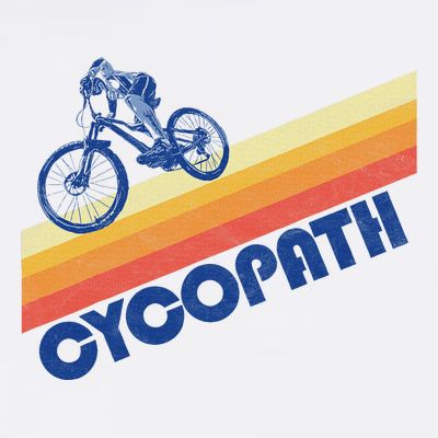 Cycopath! Funny Mountain Biking Vintage Retro 80s T-Shirt