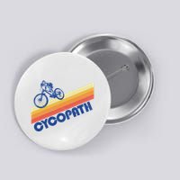 Cycopath! Funny Mountain Biking Vintage Retro 80s Button