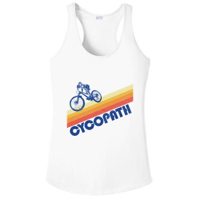 Cycopath! Funny Mountain Biking Vintage Retro 80s Ladies PosiCharge Competitor Racerback Tank