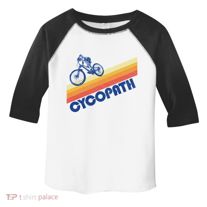 Cycopath! Funny Mountain Biking Vintage Retro 80s Toddler Fine Jersey T-Shirt