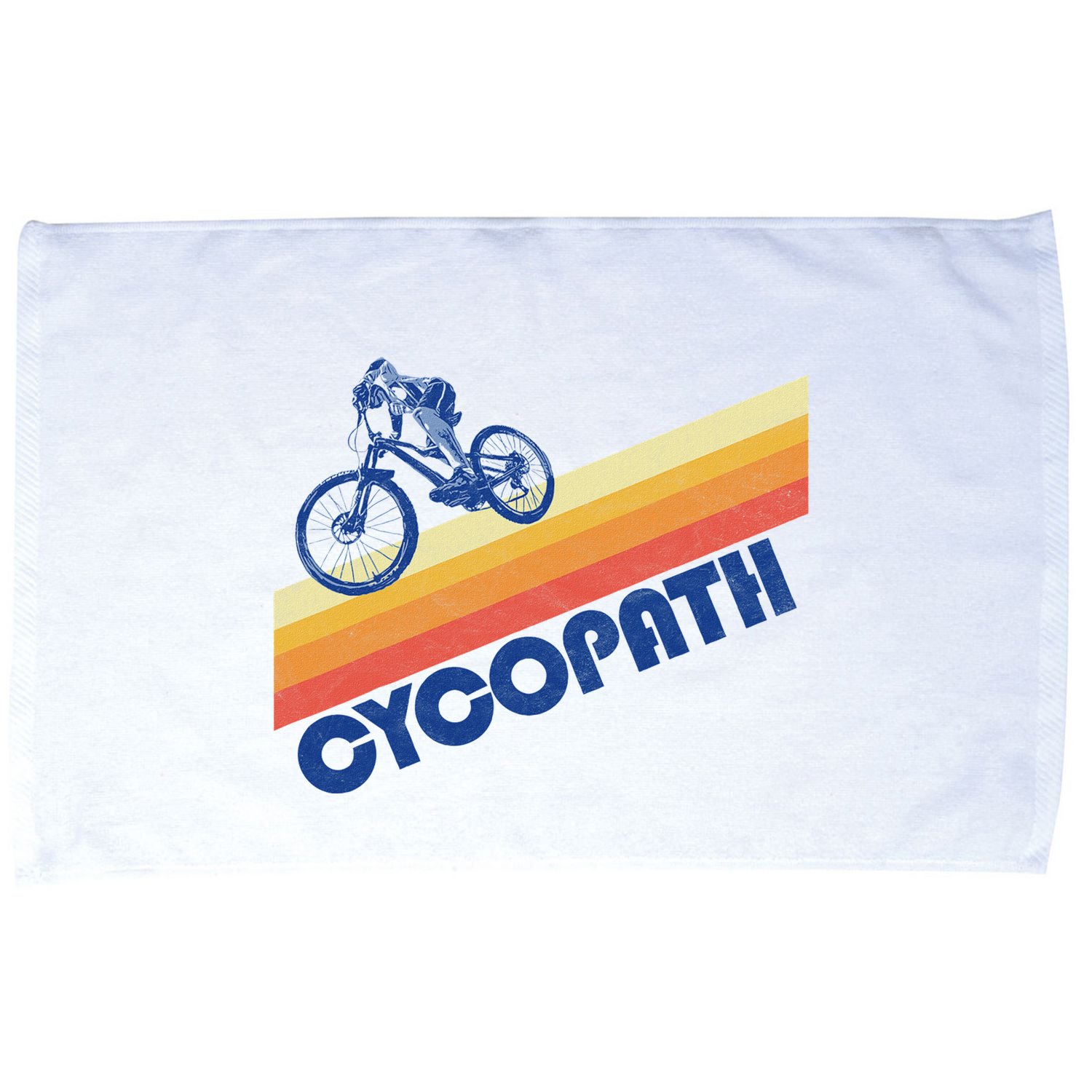 Cycopath! Funny Mountain Biking Vintage Retro 80s Microfiber Hand Towel