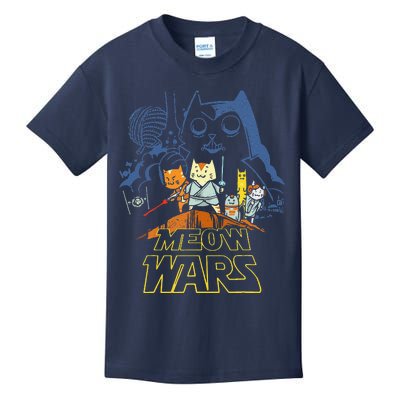 Cat Funny Meow Wars Funny Kitten Kids T-Shirt