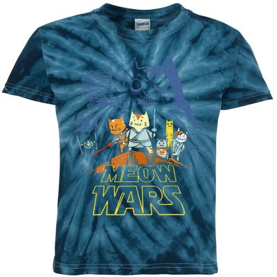 Cat Funny Meow Wars Funny Kitten Kids Tie-Dye T-Shirt