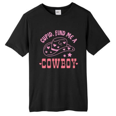 Cupid Find Me A Cowboy Western Style Funny ValentineS Day Tall Fusion ChromaSoft Performance T-Shirt