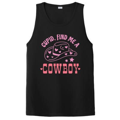 Cupid Find Me A Cowboy Western Style Funny ValentineS Day PosiCharge Competitor Tank