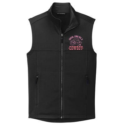 Cupid Find Me A Cowboy Western Style Funny ValentineS Day Collective Smooth Fleece Vest