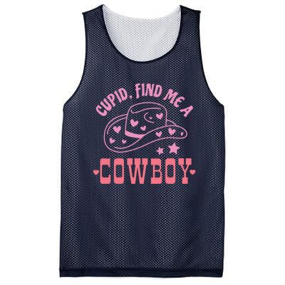 Cupid Find Me A Cowboy Western Style Funny ValentineS Day Mesh Reversible Basketball Jersey Tank