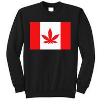 Canada Flag Marijuana Leaf Red Cannabis Canadian Sweatshirt