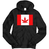 Canada Flag Marijuana Leaf Red Cannabis Canadian Tie Dye Hoodie