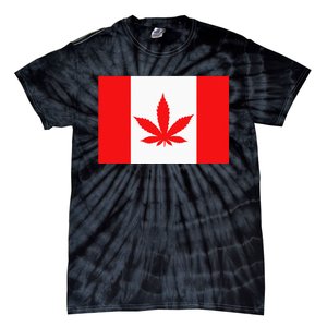 Canada Flag Marijuana Leaf Red Cannabis Canadian Tie-Dye T-Shirt