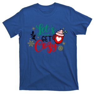 Christmas Family Matching Pajamas Funny LetS Get Cozy Cute Gift T-Shirt