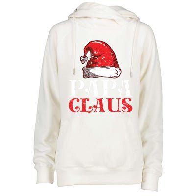 Christmas Family Matching Papa Claus Gift Womens Funnel Neck Pullover Hood