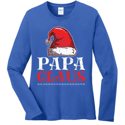 Christmas Family Matching Papa Claus Gift Ladies Long Sleeve Shirt