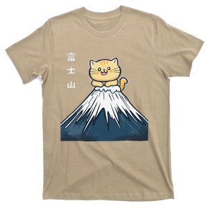 Cat Fuji Mountain Japanese Funny Kawaii Cat Gifts T-Shirt