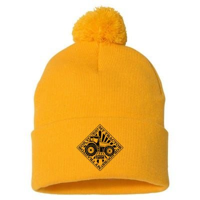 ClarksonS Farm My Tractor Or Yours Pom Pom 12in Knit Beanie