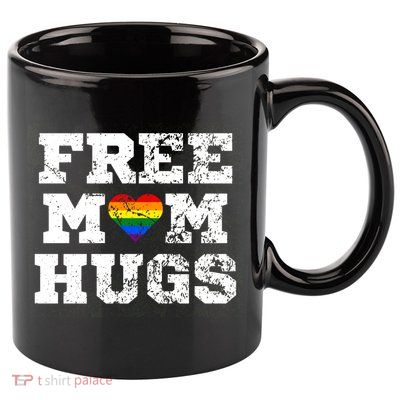 Classic Free Mom Hugs Free Mom Hugs Rainbow Pride Gift 11oz C Handle Ceramic Mug