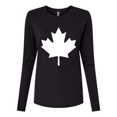 Canadian Flag Maple Leaf Canada Day Womens Cotton Relaxed Long Sleeve T-Shirt