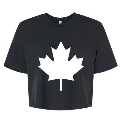 Canadian Flag Maple Leaf Canada Day Bella+Canvas Jersey Crop Tee