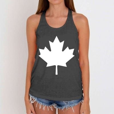 Canadian Flag Maple Leaf Canada Day Women's Knotted Racerback Tank