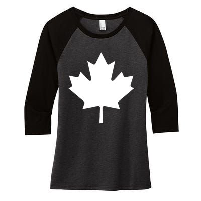 Canadian Flag Maple Leaf Canada Day Women's Tri-Blend 3/4-Sleeve Raglan Shirt