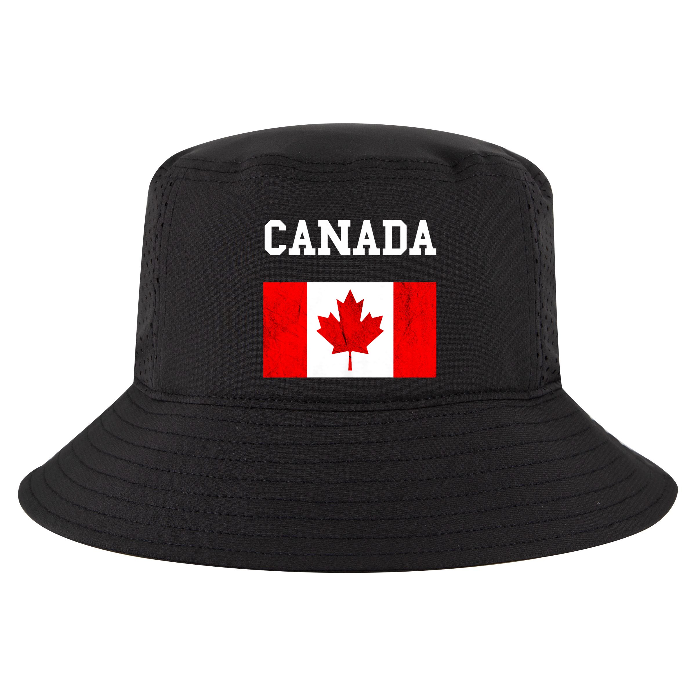 Canadian Flag Maple Leaf Canadian Flag Cool Comfort Performance Bucket Hat
