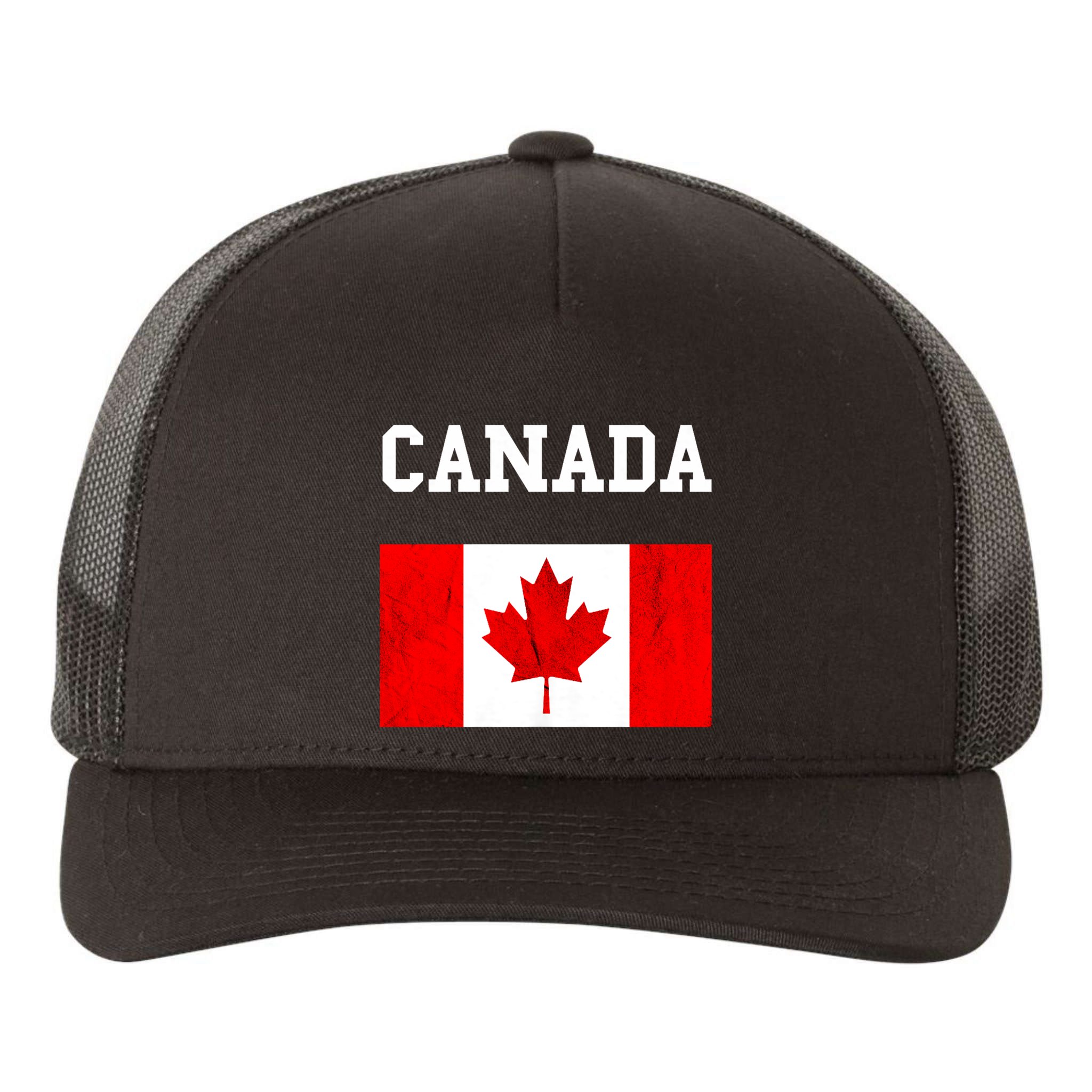 Canadian Flag Maple Leaf Canadian Flag Yupoong Adult 5-Panel Trucker Hat