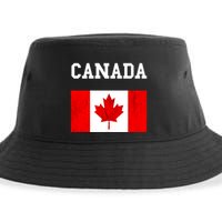 Canadian Flag Maple Leaf Canadian Flag Sustainable Bucket Hat