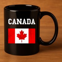 Canadian Flag Maple Leaf Canadian Flag 11oz C Handle Ceramic Mug