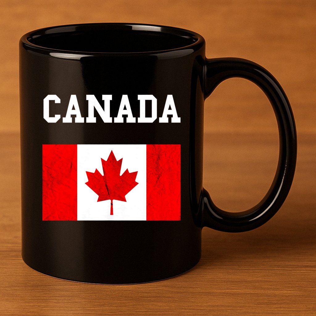 Canadian Flag Maple Leaf Canadian Flag 11oz C Handle Ceramic Mug