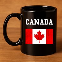 Canadian Flag Maple Leaf Canadian Flag 11oz C Handle Ceramic Mug