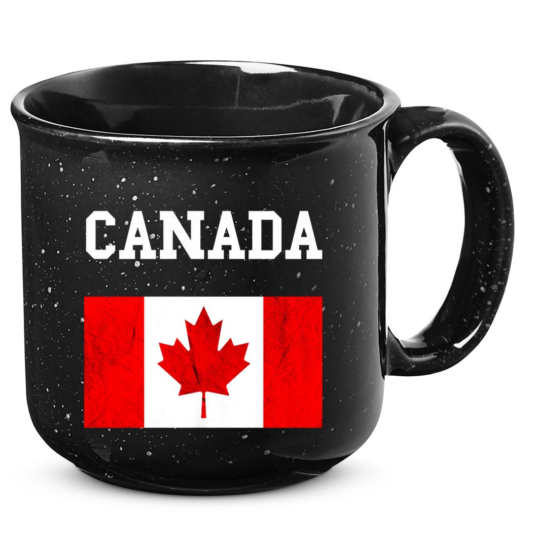 Canadian Flag Maple Leaf Canadian Flag 15oz Campfire Ceramic Mug