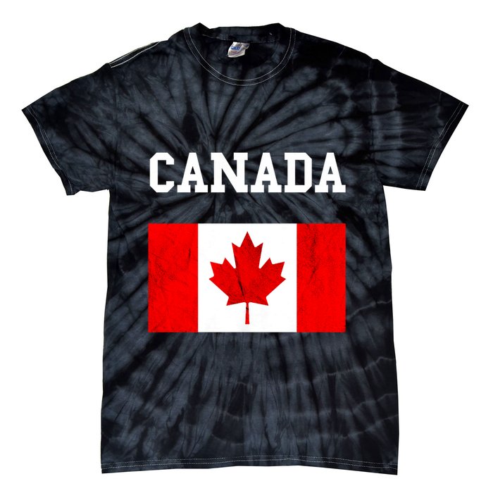 Canadian Flag Maple Leaf Canadian Flag Tie-Dye T-Shirt
