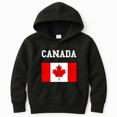 Canadian Flag Maple Leaf Canadian Flag Kids Hoodie