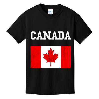 Canadian Flag Maple Leaf Canadian Flag Kids T-Shirt
