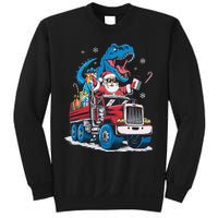 Christmas Family Matching Santa Truck Dinosaur Sweatshirt