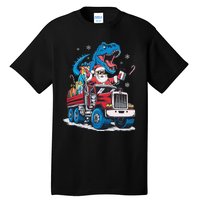 Christmas Family Matching Santa Truck Dinosaur Tall T-Shirt