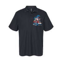 Christmas Family Matching Santa Truck Dinosaur Softstyle Adult Sport Polo