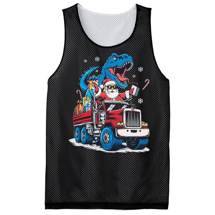 Christmas Family Matching Santa Truck Dinosaur Mesh Reversible Basketball Jersey Tank