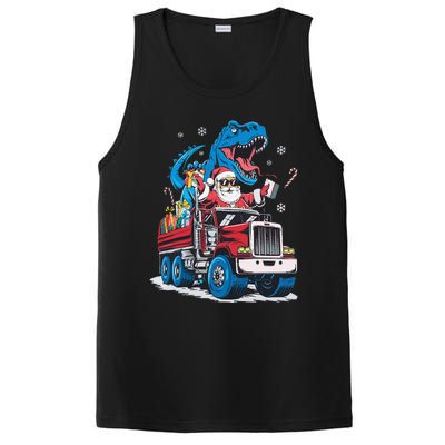 Christmas Family Matching Santa Truck Dinosaur PosiCharge Competitor Tank