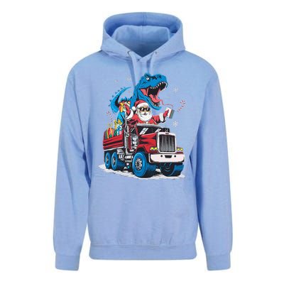 Christmas Family Matching Santa Truck Dinosaur Unisex Surf Hoodie