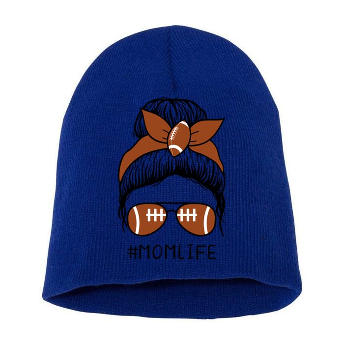 Cute Football Mom Life Eat Sleep Breathe Pigskin Cute Gift Short Acrylic Beanie