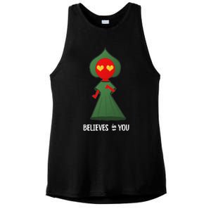 Cute Flatwoods Monster Believes In You Ladies PosiCharge Tri-Blend Wicking Tank