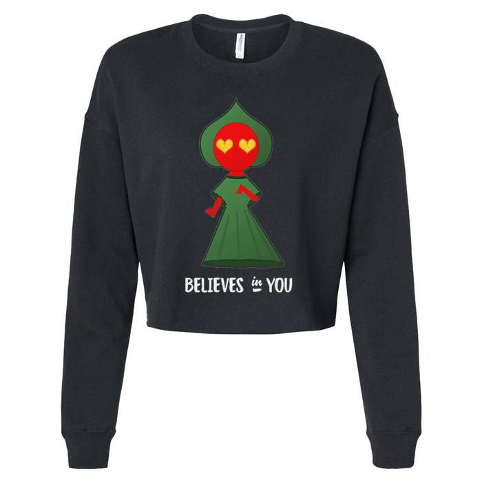 Cute Flatwoods Monster Believes In You Cropped Pullover Crew