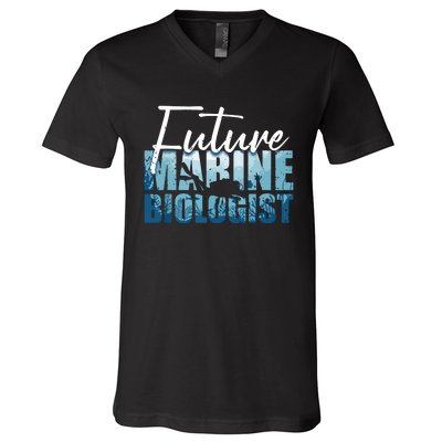 Cool Future Marine Biologist For Men Women Marine Biology V-Neck T-Shirt