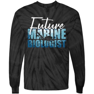 Cool Future Marine Biologist For Men Women Marine Biology Tie-Dye Long Sleeve Shirt